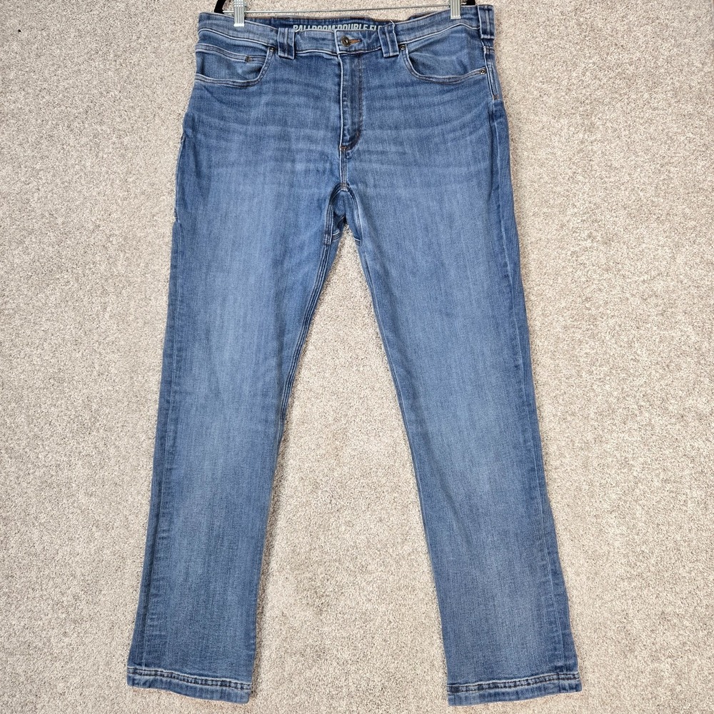 Duluth Trading Co Men's 38x32 Blue Ballroom Double Flex Jeans Slim Fit Stretch